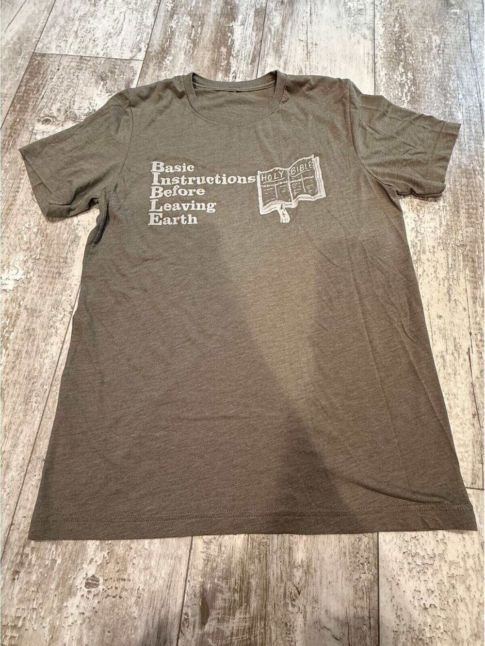 Bible Basic Instructions Before Leaving Earth Graphic Tee